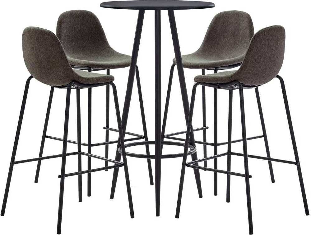 Maison Exclusive Barset 5-delige set textiel donkergrijs