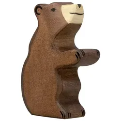 HOLZTIGER Braunbär, klein, sitzend