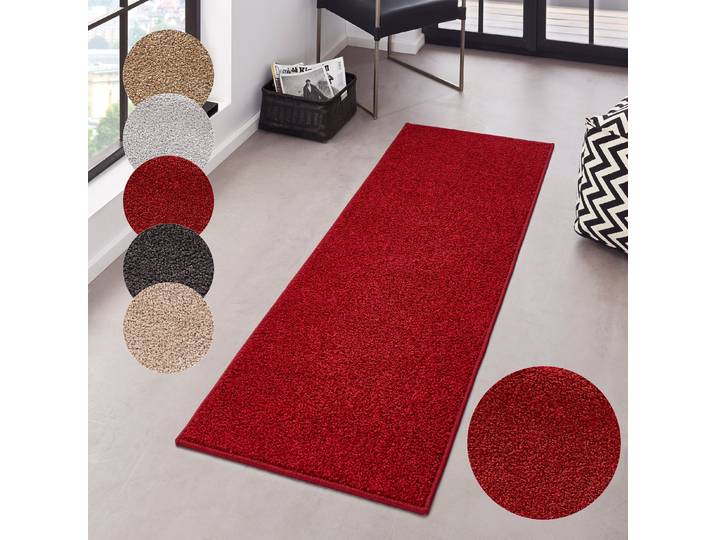 HANSE Home Pure 100 Kurzflor rechteckig 13 mm Höhe Kurzflor, uni, umkettelt, Läufer, Wohnzimmer, Kinderzimmer, Flur