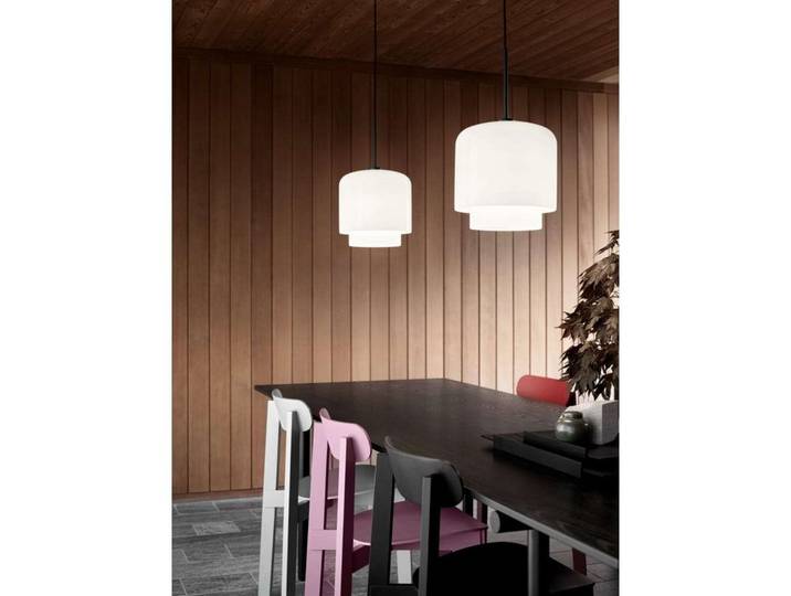 Megumi Pendellampe, Ø 28 cm, schwarz/opal PLEASE WAIT to be SEATED - Esszimmer - Metall