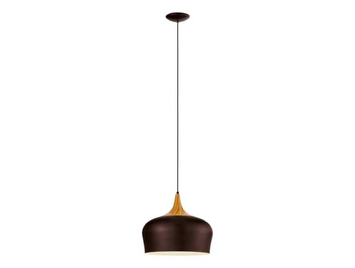 EGLO Pendellamp Obregon, 1-flammige hanglamp, metalen hanglamp in bruin