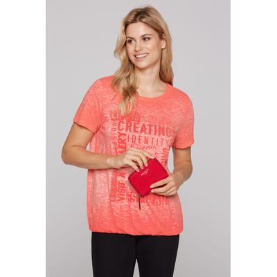 Geldbörse SOCCX, Damen, rot (clear rot), Polyurethan, bedruckt, Kleinlederwaren, Logo-Print