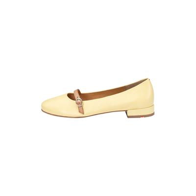 Bootsschuh LLOYD "Hochwertiger Ballerina", Damen, Gr. 3,5, gelb, Leder, gemustert, Schuhe Bootsschuh, mit klassischem Design