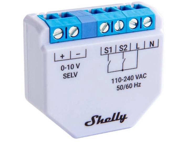 Shelly Dimmer 0-10V Voor Afstandsbediening Van Verlichting Wifi/Bluetooth