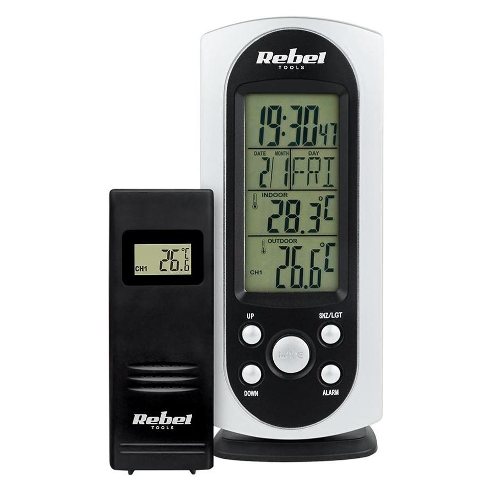Rebel Funk-Wetterstation mit Aussensensor (URZ3255-1)