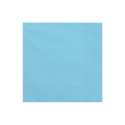 960x Papierservietten, hellblau, 33x33 cm
