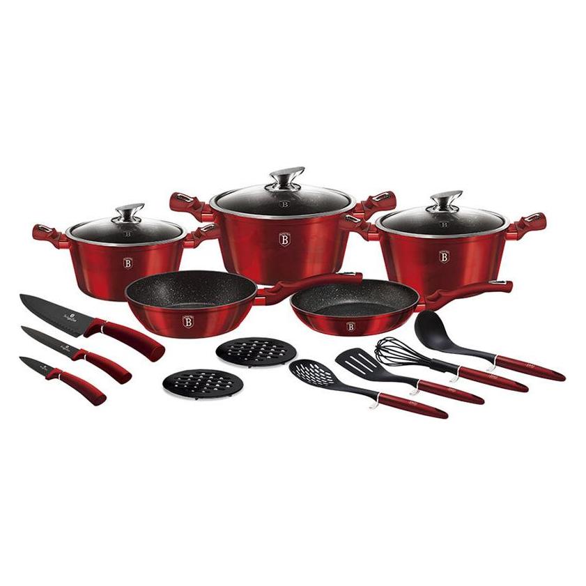 BerlingerHaus Coldtec Kochgeschirr Set Burgundy Edition (104237)