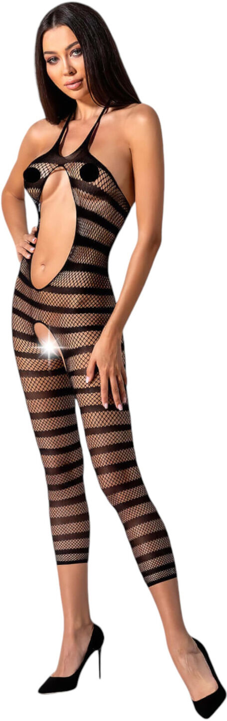 Passion BS081 - black halter-neck capri jumpsuit (S-L)