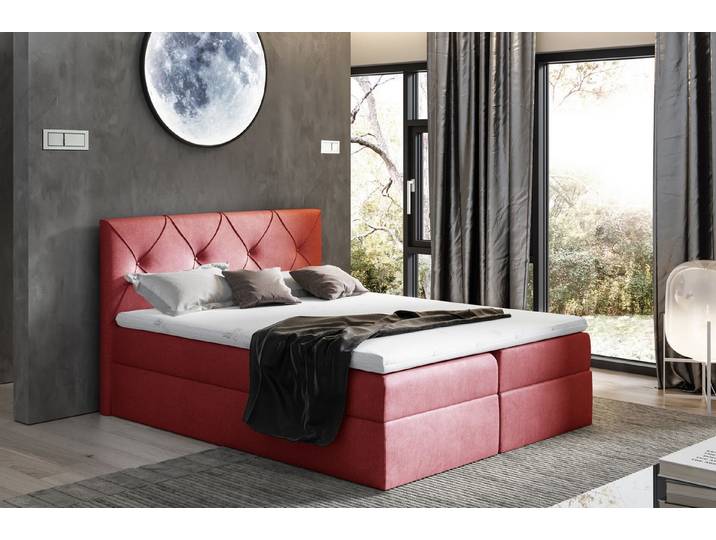 MF Design Boxspringbett Boxspringbett CRYSTAL mit Bettkasten und Federautomatik, Vorhanden
