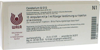 WALA Heilmittel GmbH CEREBELLUM GL D 12 Ampullen 10X1 ml 03359782