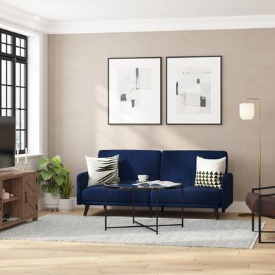 Taylor Convertible Split Back Futon Sofa Sleeper with Wooden Legs