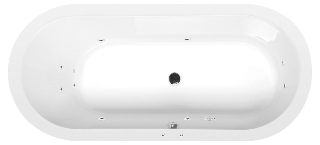Polysan ASTRA O Whirlpool-Badewanne, 165x75x48cm, Active Hydro, Chrom