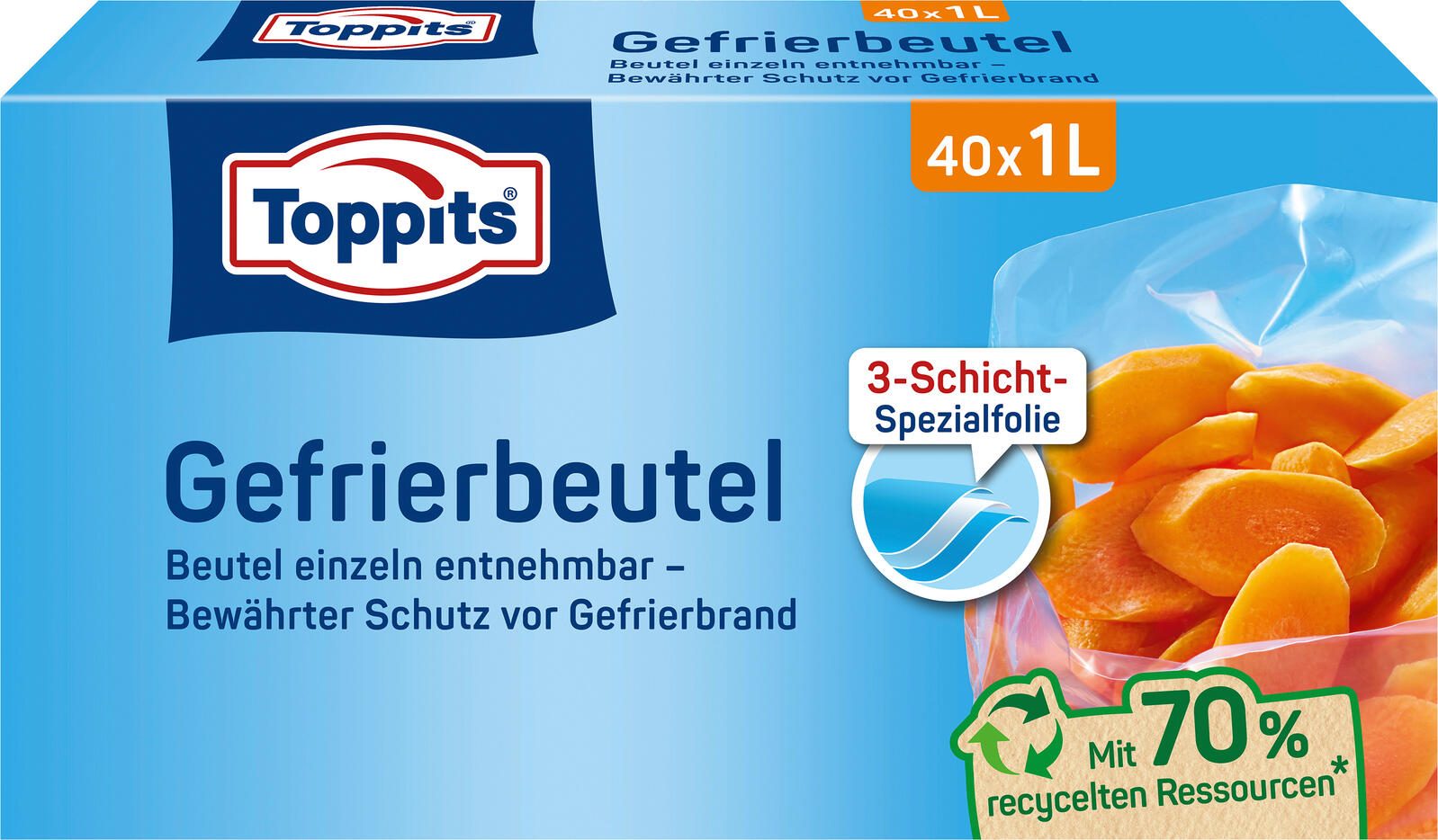 Toppits Gefrierbeutel 1,0 l 2802879002