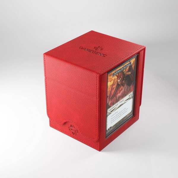 Gamegenic Squire PLUS 100+ XL Red - Card Deck Storage for Commander-Format Decks, Holds 100 Double-Sleeved Cards
