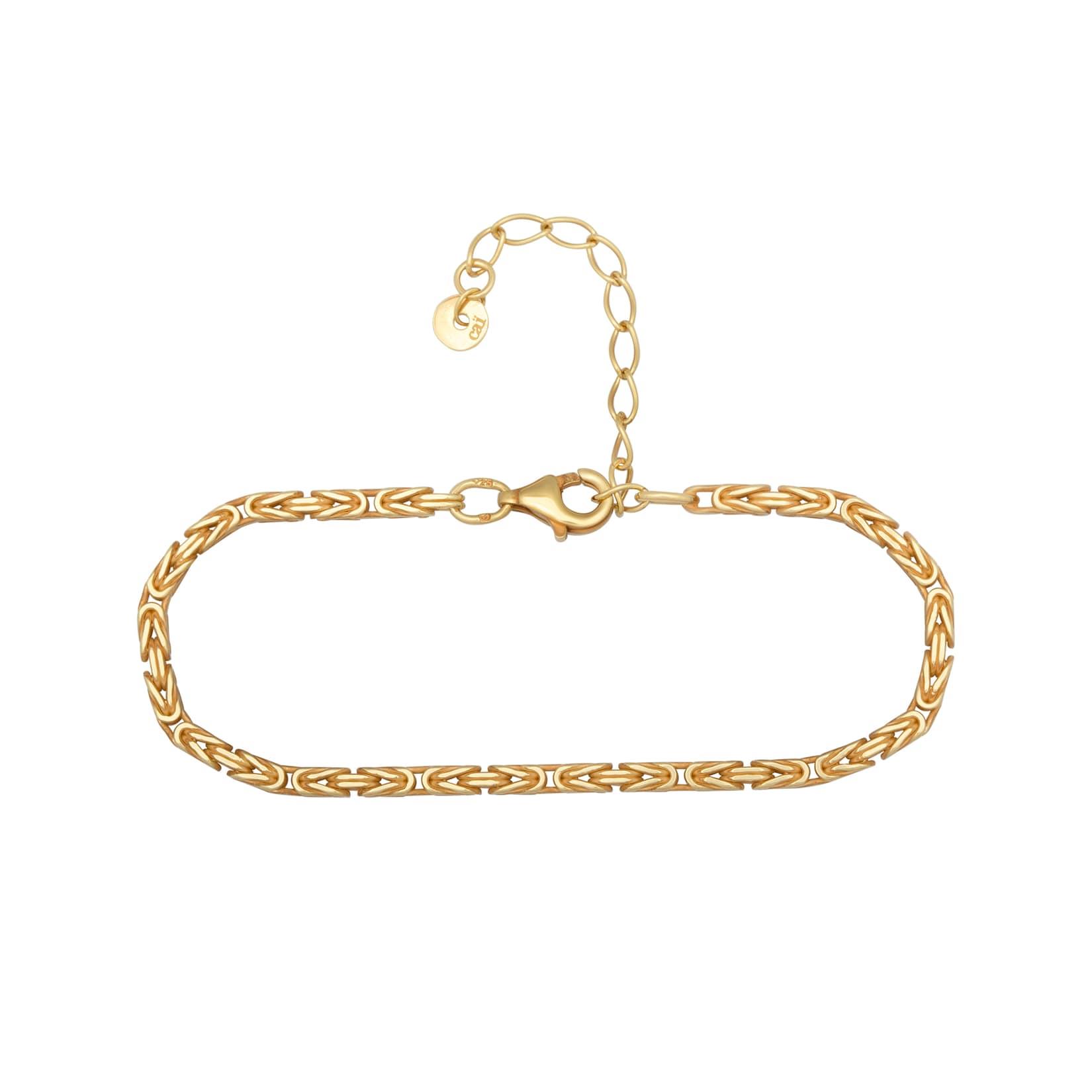 cai Armband 925 Silber vergoldet Königskette diamantiert