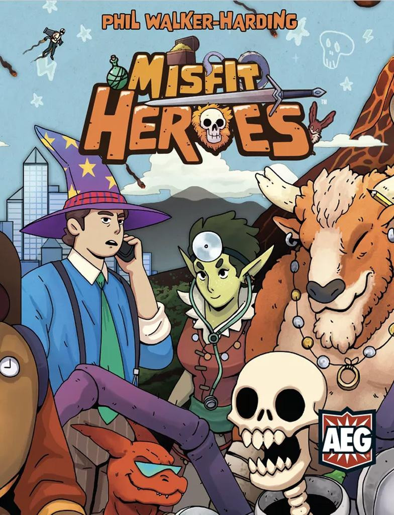 Alderac Ent. Misfit Heroes Kaartspel met Tableau-Bouw en Transparante Personagecombinaties voor 2-4 Spelers