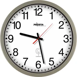 PEWETA Funkwanduhr Ø 35 cm silber