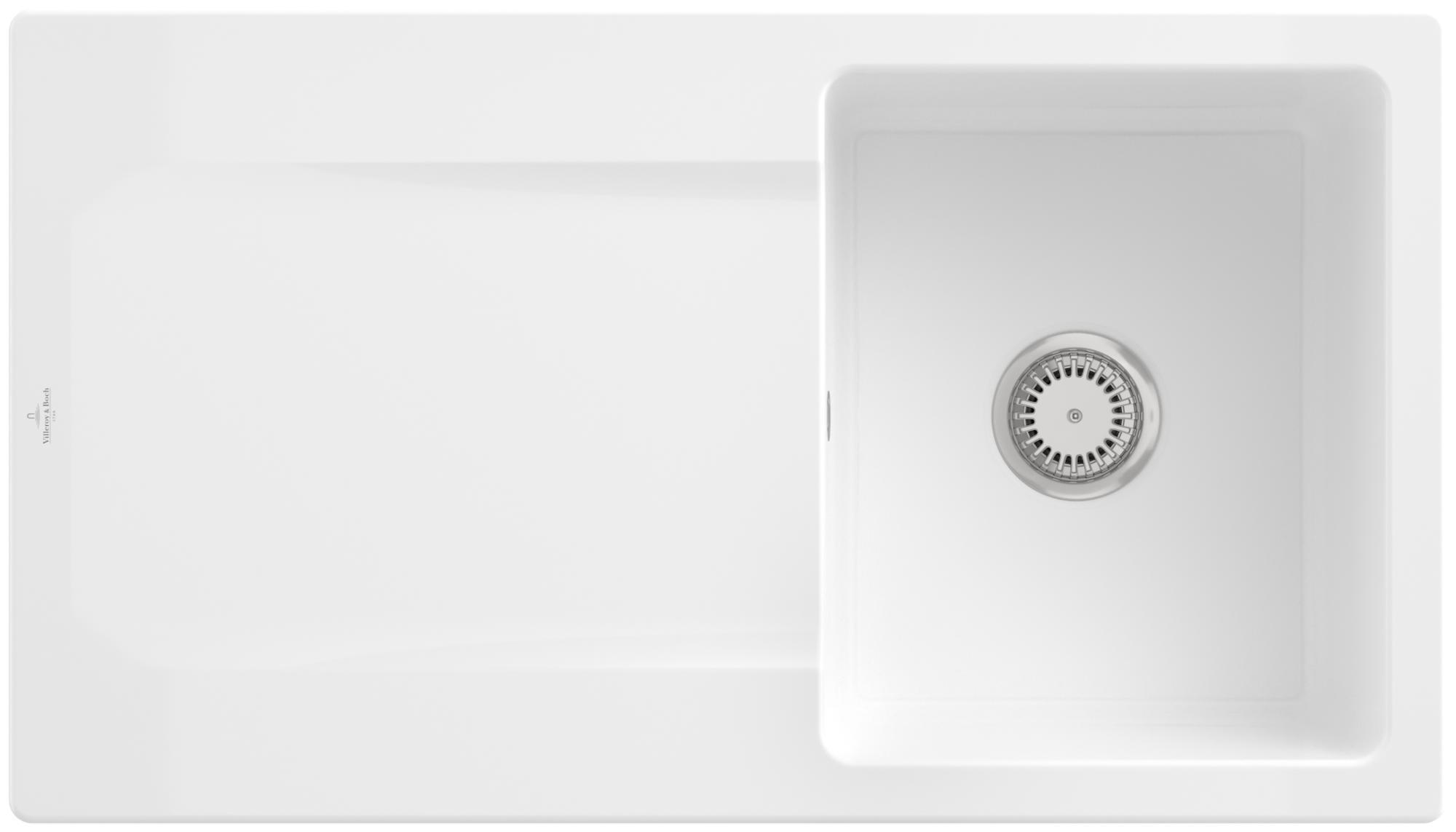 Villeroy & Boch Keramikspüle 333501KG, Siluet 50 Einbauspüle - inkl.