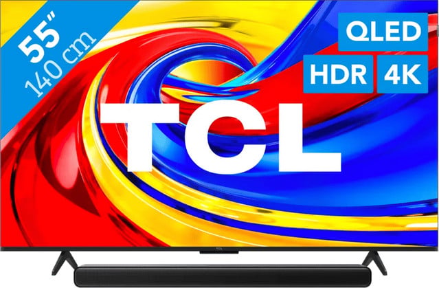 TCL 55 inch QLED P79L 4K TV (2026) met TCL S45H 2.0 Soundbar