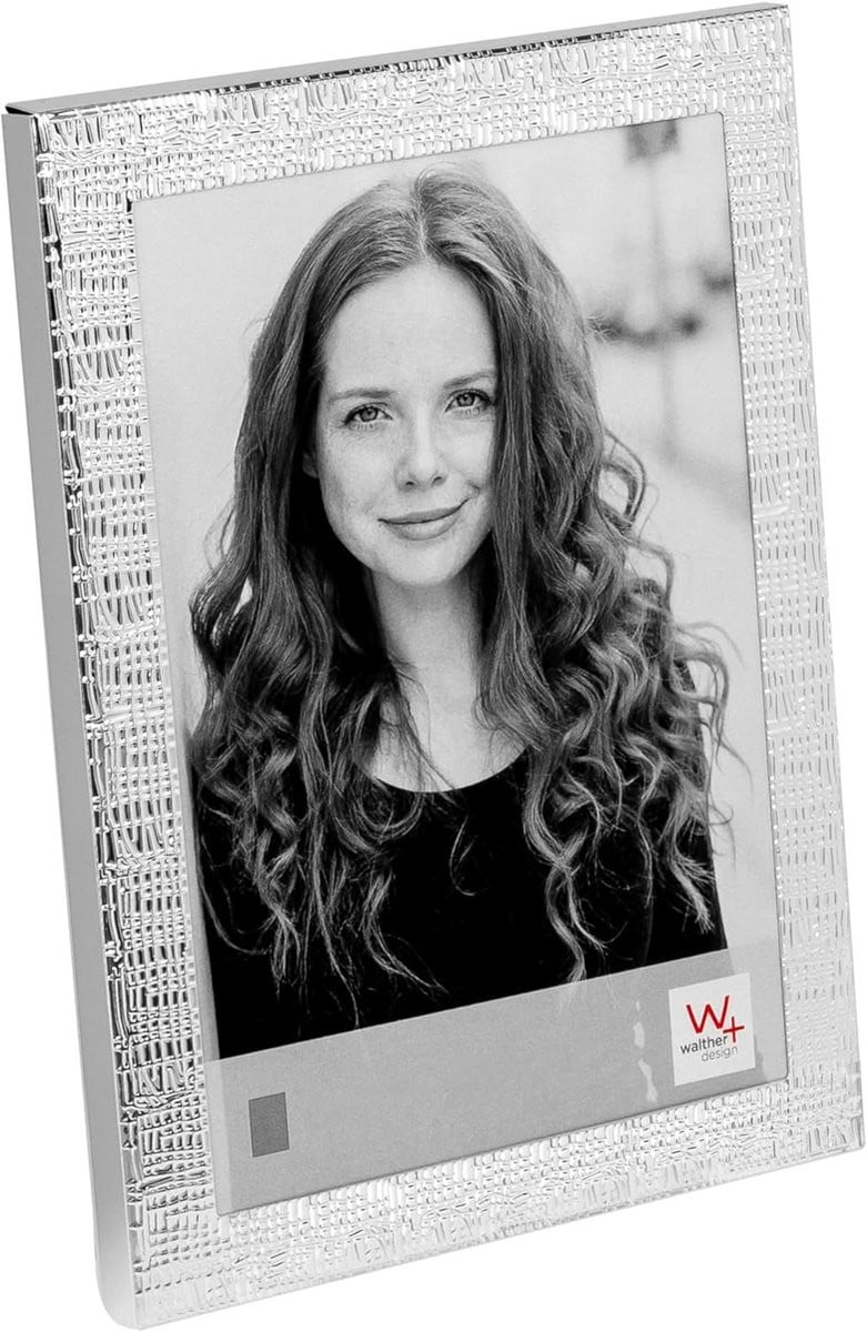 Aluminium Fotolijst Zilver Hoogglans met Reliëfstructuur 15x20 cm - Portret en Staand