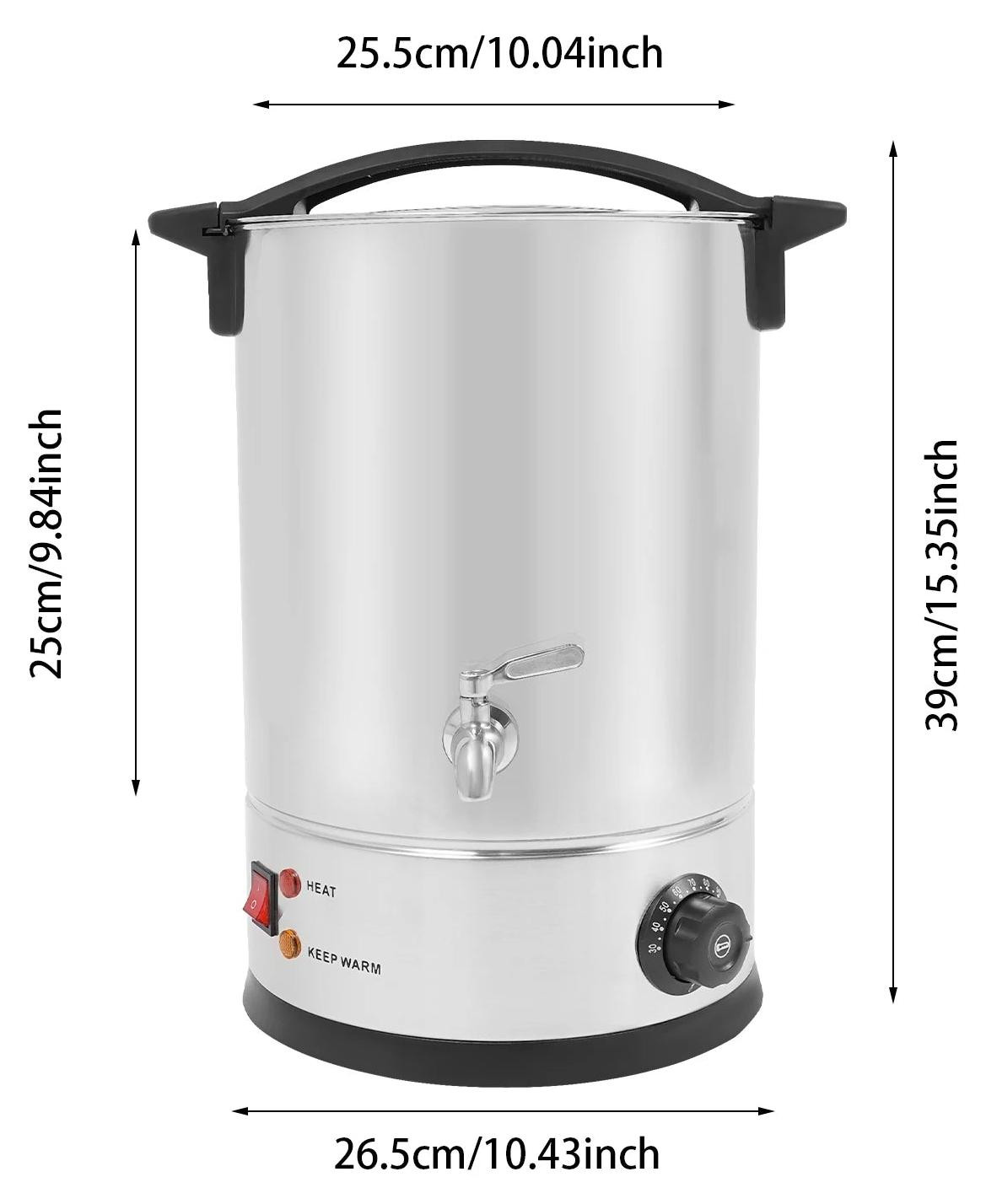 Selius Elektrische Wax Smeltoven - 1200W - RVS - Met Temperatuurregeling