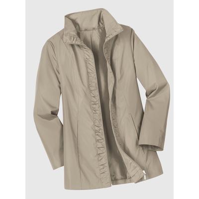 Langjacke CLASSIC BASICS, Damen, Gr. 50, beige, 100% Polyester, unifarben, Jacken Langjacke