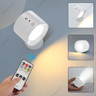 Friendly Fresh Finds Rechargeable LED Wall Sconce With Remote Touch Control USB Charging Cordless Wall Light white