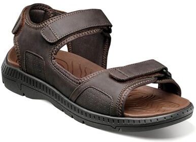 Nunn Bush Laguna 3-Strap River Sandal - Mens 12 Brown Medium