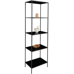 Bücherregal DROP VITA (LBH 36x51x170 cm) - schwarz - LBH 36x51x170 cm