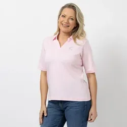 ANNA VON GRIESHEIM Poloshirt, 1/2-Arm Pima Cotton Strassstein-Logo figurumspielend