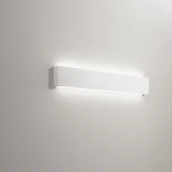 Wand - 18W LED-Wandleuchte, überstreichbar in mattweißem Gips, 3000K, 1440lm, färbbarer Diffusor - Perenz - Weiß