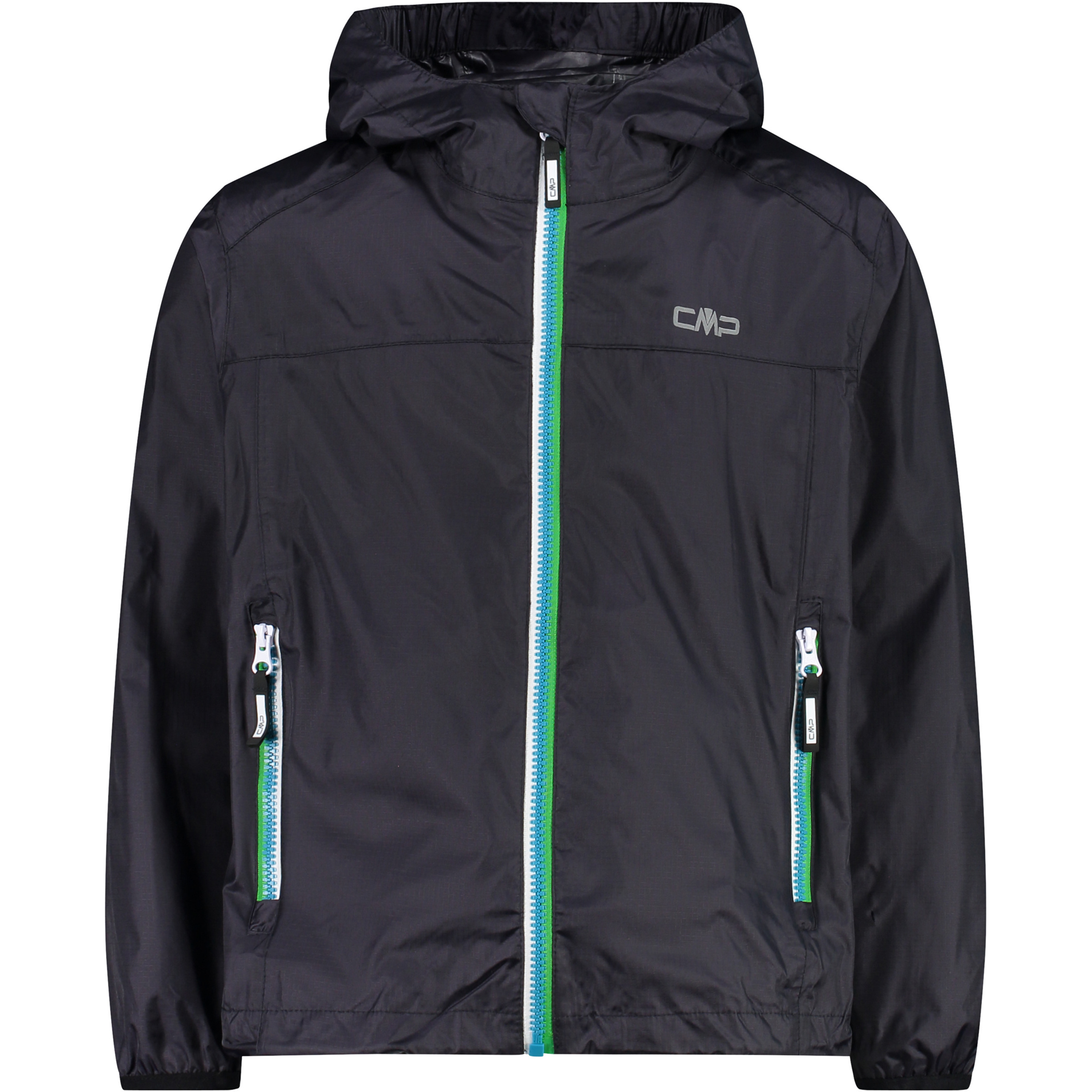 CMP Fix Regenjacke Kinder Regenjacke schwarz Größe 116 Trekking Schnell trocknend