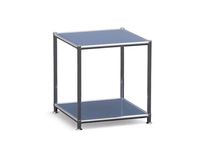 Couchtisch System4 Cubey 40.4x40.4 cm, Violettblau/Verchromt, Quadratisch, Neu - Perfekt für Sofa und Lounge