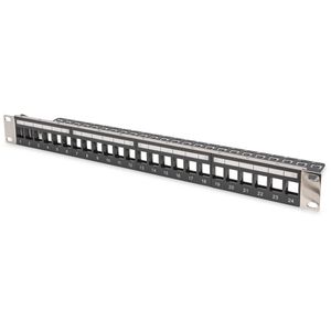 Digitus Patchpanel DN-91411-LF, 19 Zoll, 1HE, schwarz / silber, für 24 Ports