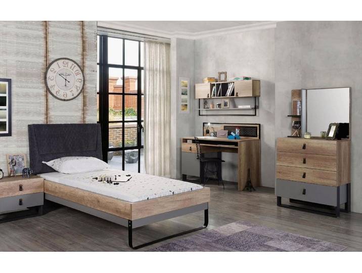Xlmoebel Jugendzimmer-Set Jugendzimmer Set Bett Schreibtisch Kommode Nachttisch Regal Spiegel, (6-tlg., 6-tlg)