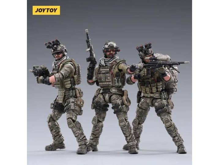 JOYTOY 1/18 figurines (3 pièces/ensemble) sceaux de la marine américaine Hardcore (armes supplémentaires gratuites) modèle militaire de Collection d'anime