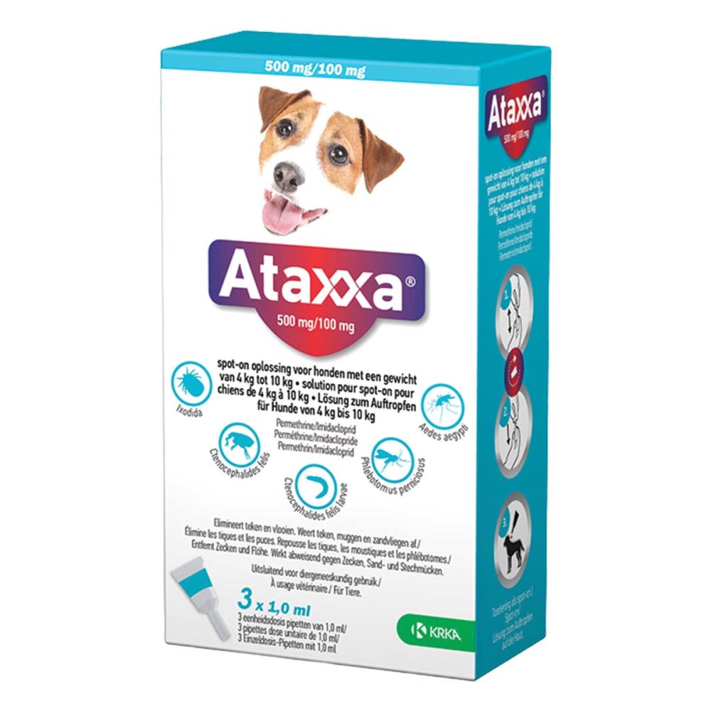 TAD Pharma GmbH Ataxxa 500 mg/100 mg Lösung zum Auftropfen für Hunde von 4-10 kg 17855220
