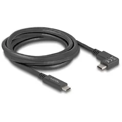 DeLOCK USB 5 Gbps Kabel USB Type-C Stecker zu USB Type-C Stecker gewinkelt links / rechts 2 m 4K PD 60 W mit E-Marker