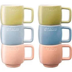 Staub Tassen 100 ml, farbig sortiert, 6 St.