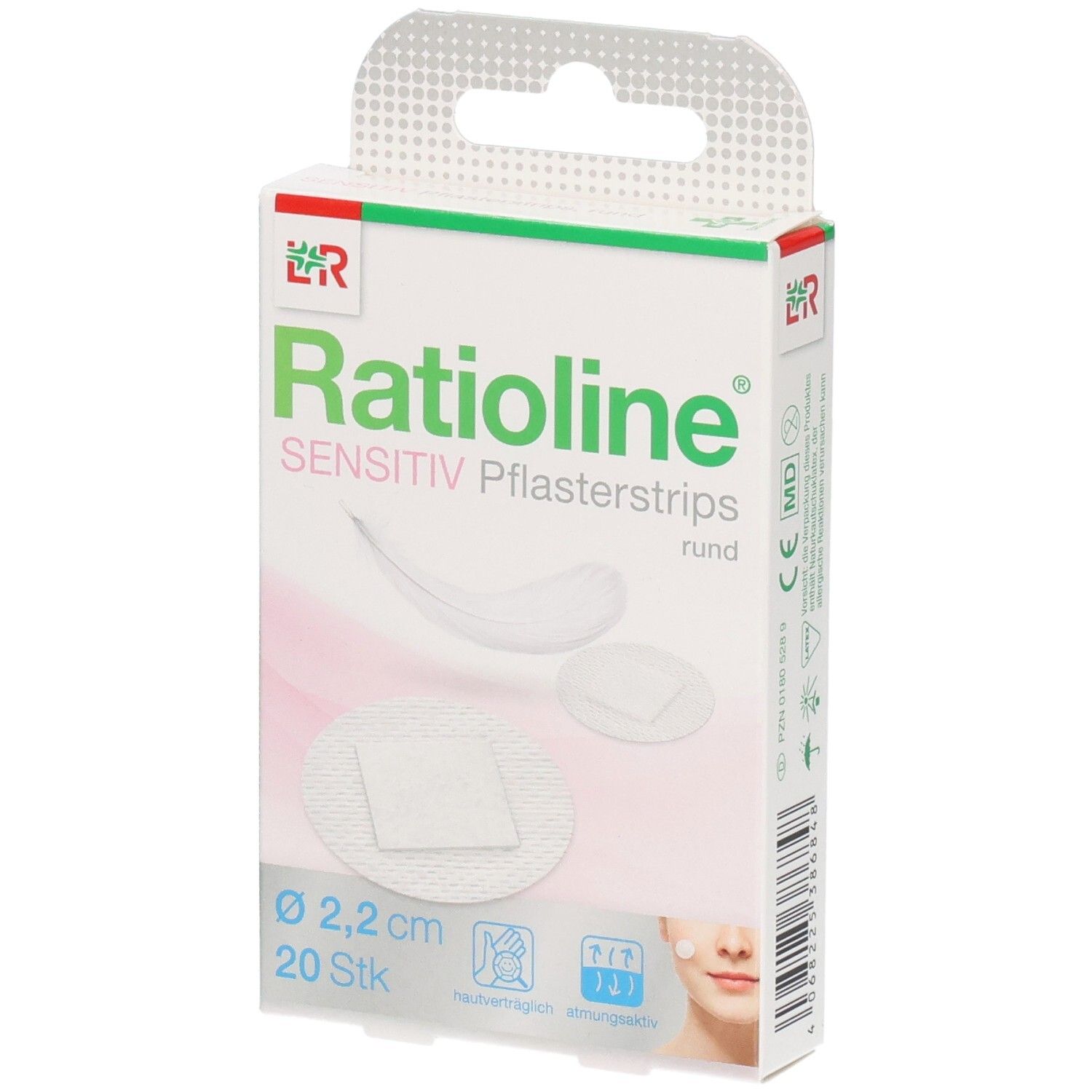 Ratioline sensitive Pflasterstrips rund 20 St Pflaster