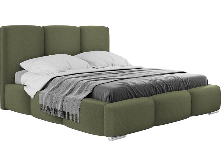 MIRJAN24 Polsterbett Olweria, Ehebett mit Bettkasten, Leistenlattenrost aus Laubholz, Schlafzimmer (Farbe: Kronos 46, Größe: 160x200 cm)