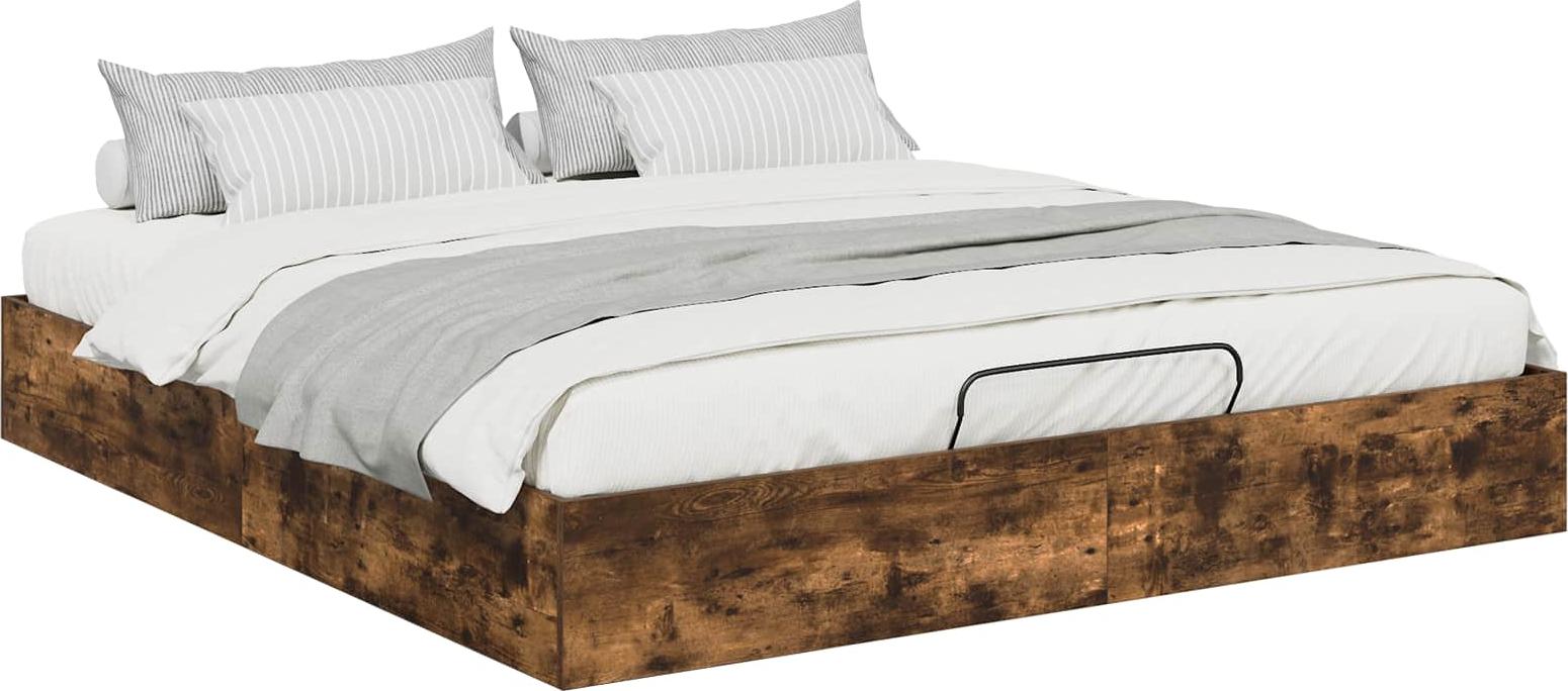 Ottoman Bettgestell Geräucherte Eiche 203 x 160 x 25 cm