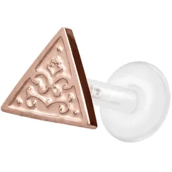 PTFE Labret mit Innengewinde + Titan-Aufsatz DREIECK