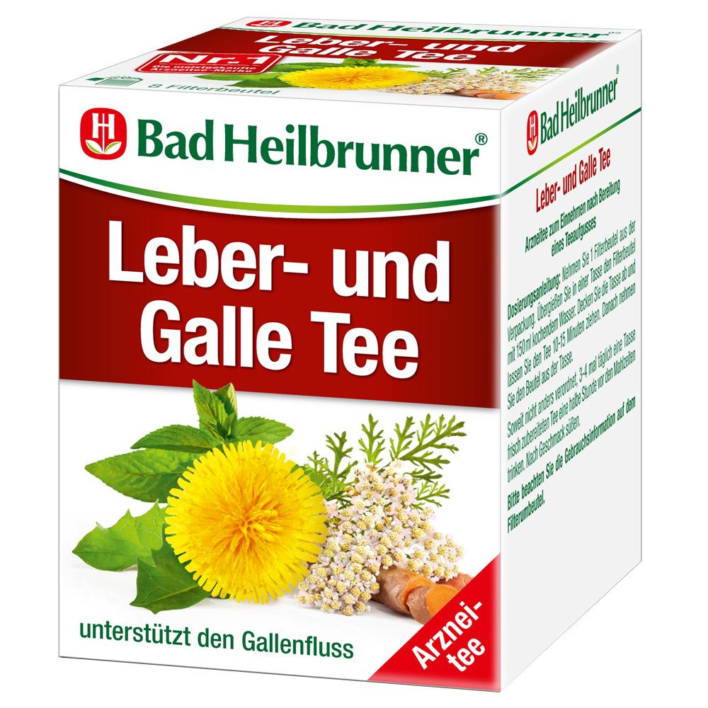 BAD Heilbrunner Leber- und Galletee Filterbeutel 8x1,75 g