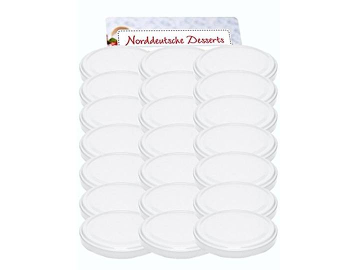 680er Set Ersatzdeckel Twist-Off-Deckel für Sturzgläser To 82 Deckelfarbe Weiß Sturzglas passend für 230, 350, 435, 540, 565 ml Einmachgläser Einkochgläser
