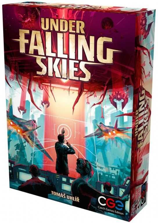 Under Falling Skies - Solo Board Game, Alien-Invasion Theme, Ages 12+, by Czech Games Edition