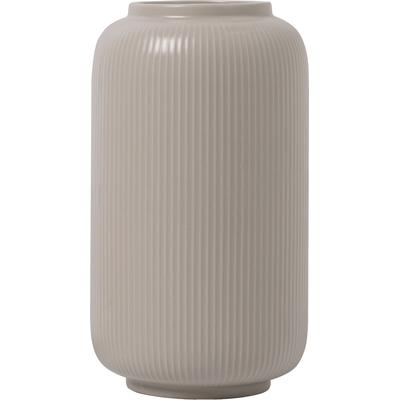 Tischvase OTTO HOME "Ylvii, innen vollständig glasiert und wasserundurchlässig", beige (creme matt), H:22cm Ø:12cm, Keramik, Vasen, aus Keramik, uni matt oder mit glänzender Effektglasur, creme und blau
