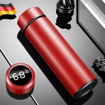 Smart Shopping Spot Temperature Display Thermos Cup Stainless Steel Insulated Bottle For Outdoor Activities & Father's Day Gift red