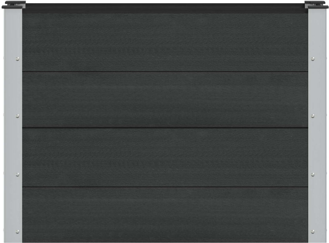 Dakota Fields Planter Black 72cm H x 100cm W x 30cm D