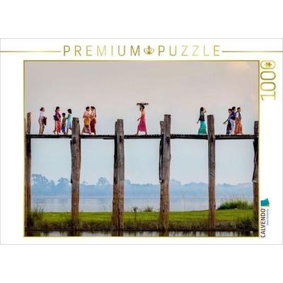 CALVENDO Puzzle U-Bein-Brücke, Amarapura | 1000 Teile Lege-Größe 64 × 48 cm Foto-Puzzle für glückliche Stunden, von , Calvendo Puzzle